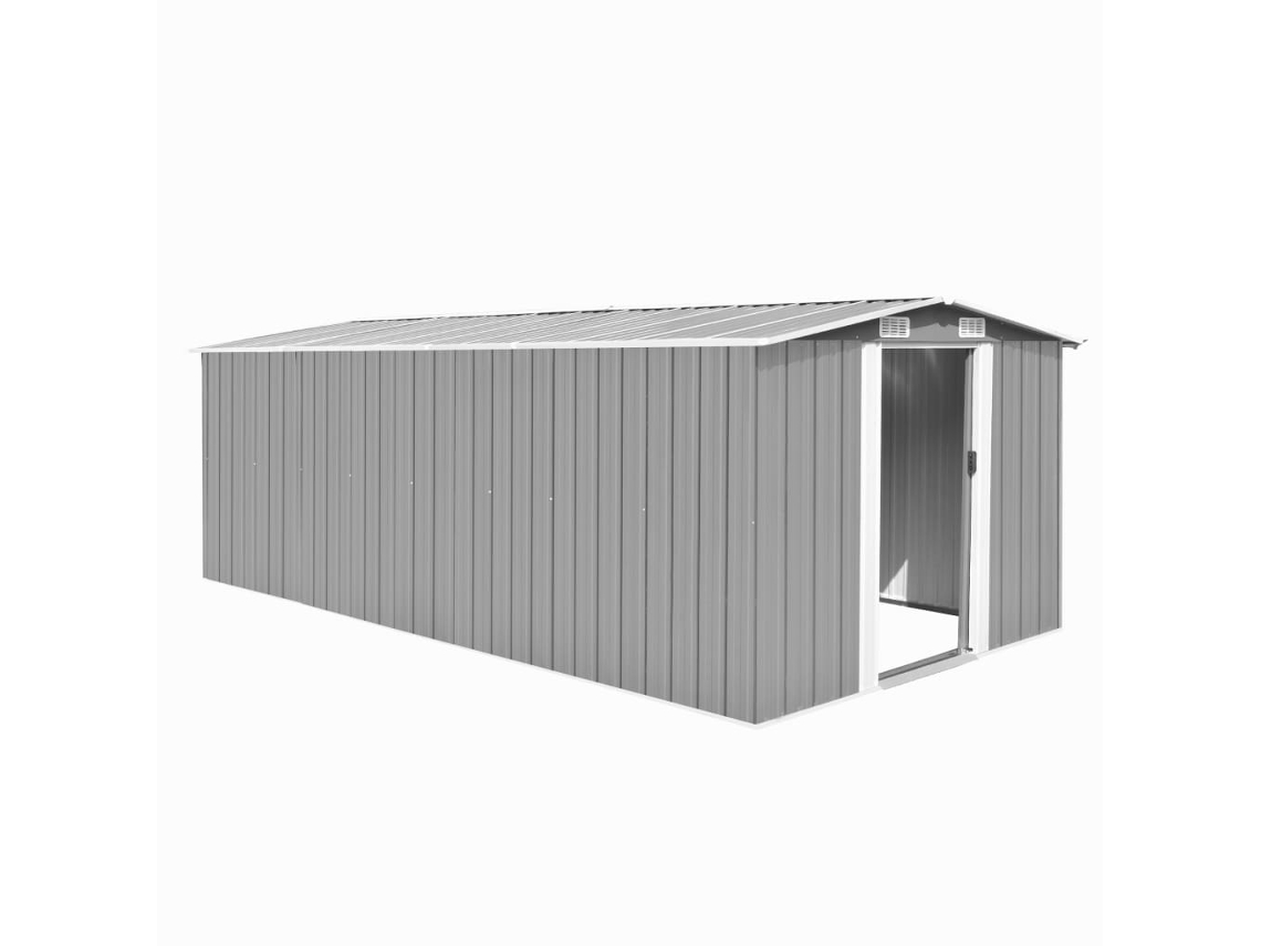 Abrigo VIDAXL Grey Aço (257x489x181 cm)