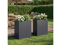 Vidaxl Vaso De Jardim 2 Unid. Antracite 40 X 20 X 40 Cm