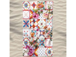 Toalha De Praia Microfibra Azulejos Coloridos
