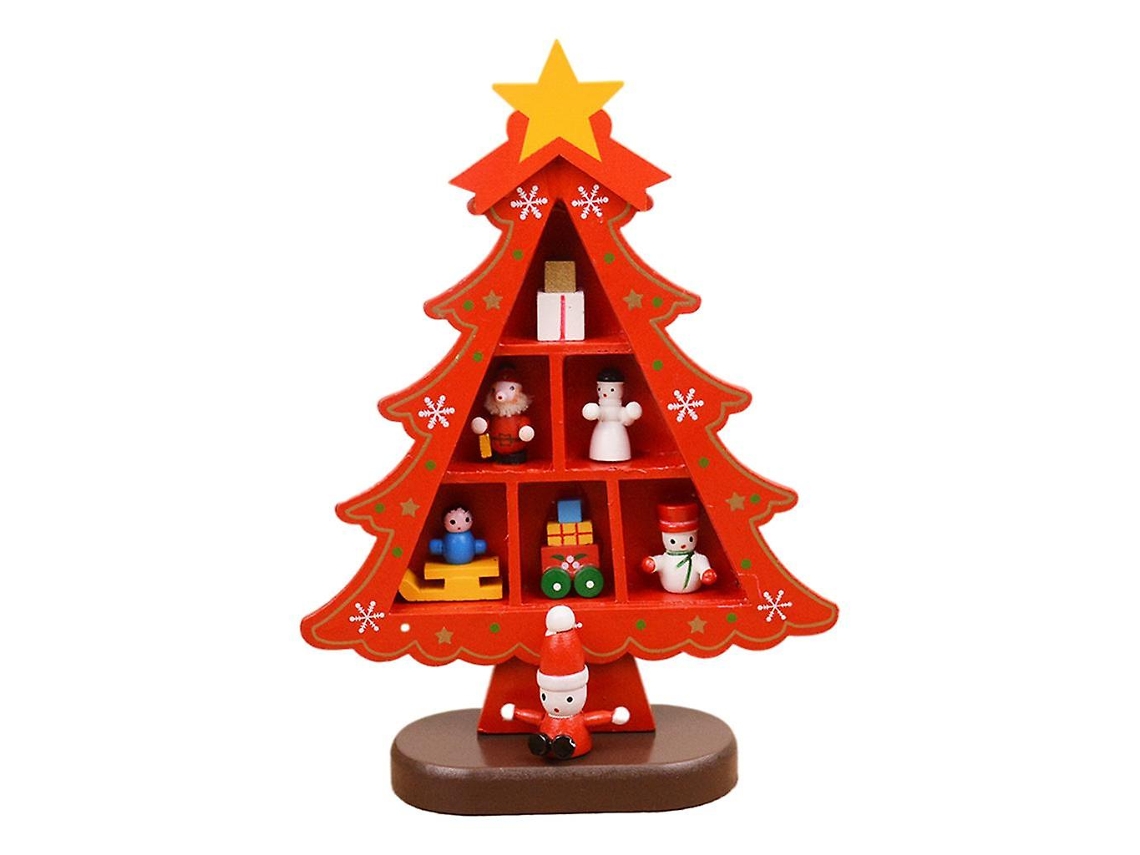 Enfeites De Árvore De Natal Com Compartimentos, 3d, Em Madeira, Para Lareiras, Para Crianças, Pequenos, Em Formato De Grade, Verme-aquaforge