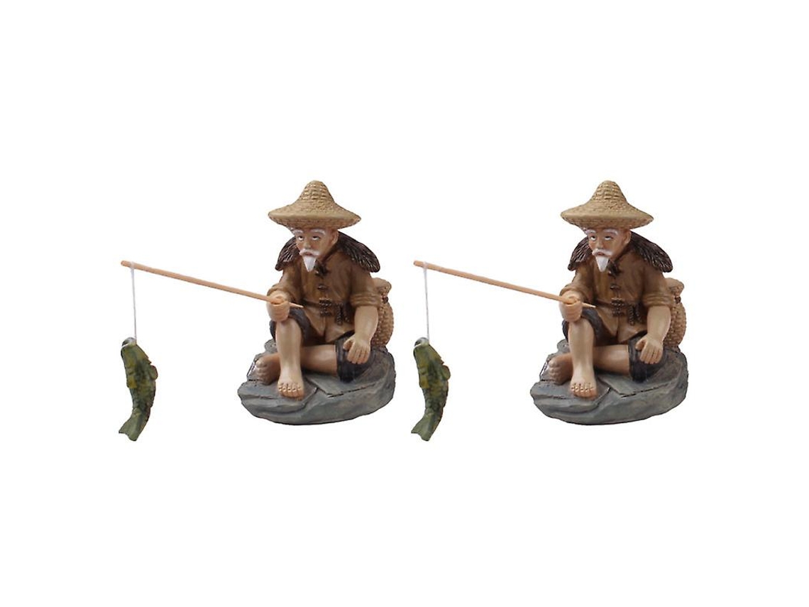 2pcs Modelos De Pesca De Pescador Allinless