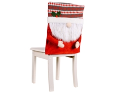 Capa Decorativa De Natal Red Old Man Com Barba Para Cadeira - Laxiscreed