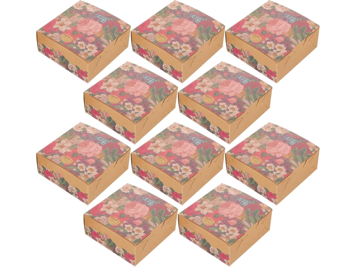 Conjunto De 20 Caixas De Papel Kraft Para Embalar Doces, Com Capacidade Para 4 Muffins.