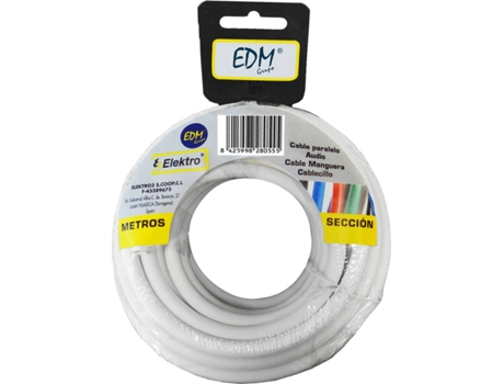 ROLO DE CABO REDONDO 3X1,5MM BRANCO 15MTS