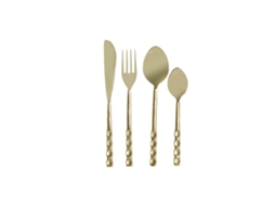 Faqueiro Dkd Home Decor Dourado Aço Inoxidável 4,5 X 1,5 X 21 Cm 16 Peças