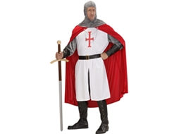 Fato de cavaleiro cruzado com capa para homem