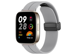 Pulseira Para Redmi Watch 3 - Silicone - Cabeça Chata - Fivela Preta
