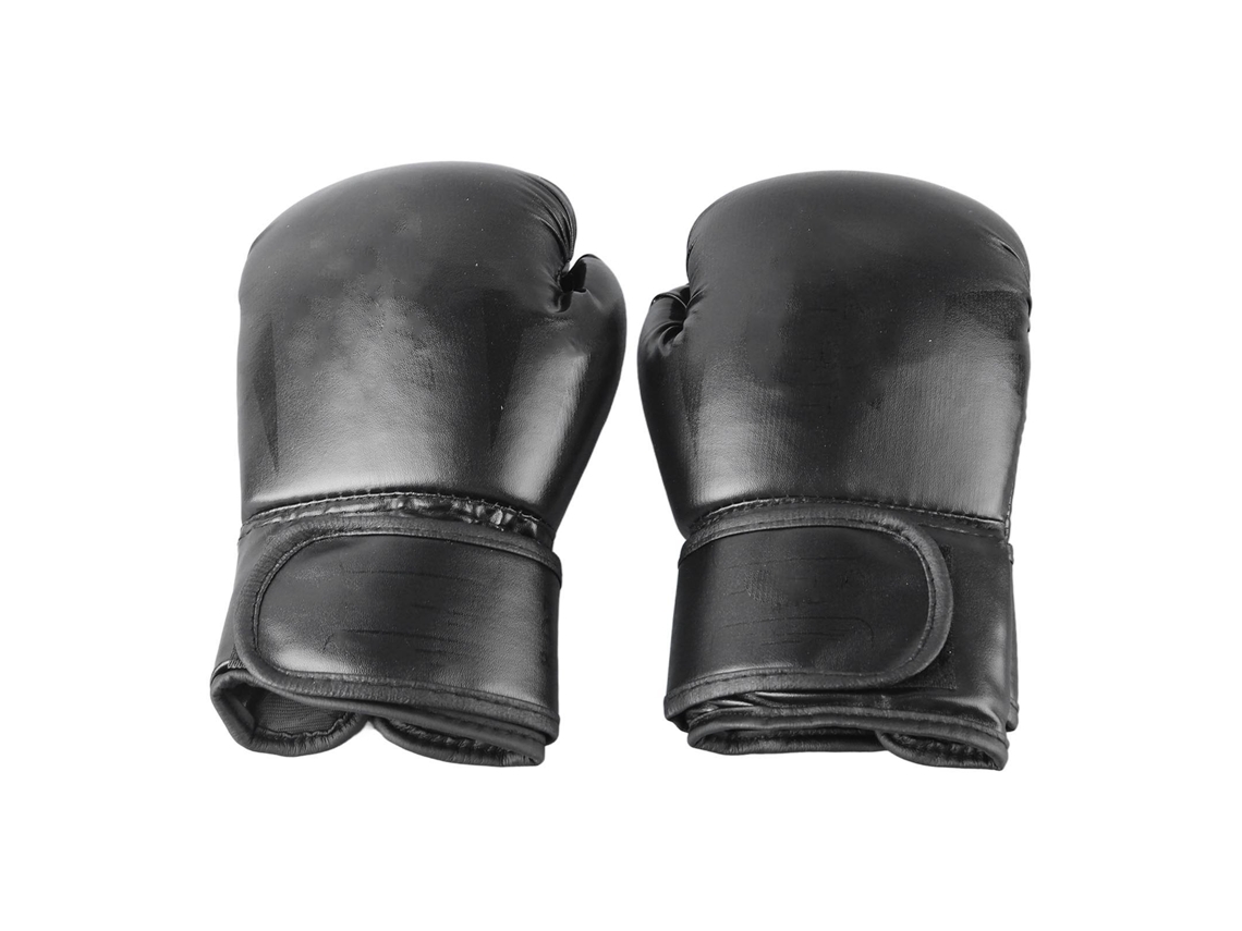 Junli luvas de Boxe 8oz Preto Pu Ajuste Seguro