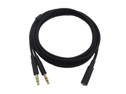 Cabo De Extensão Áudio Universal 2 Em 1 3,5 Mm Para Headset Gamer Hyperx Cloud Ii/alpha, C/cloud Flight/c