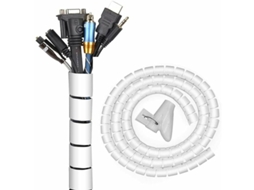 Manga protetora AQUAFORGE para cabos, 22mm, 3m, para TV, PC, home theater, carro, escritório