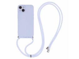 Correia Casa Emborrachado Para Iphone 15 Pele Sintética Roxo