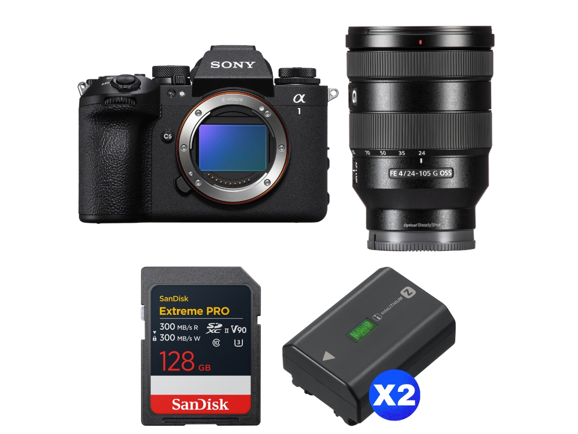 Alpha 1 Ii + Fe 24 105mm F/4 G Oss + 1 Sandisk 128gb Extreme Pro Uhs ii Sdxc + 2 Sony Np fz100 + Ebook “20 Dicas para Fotos Que Impressionam” SONY