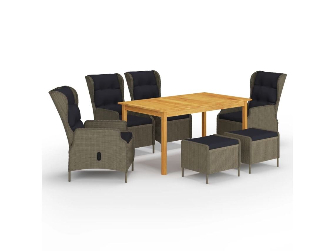 Dining Set, Dining Sets Vidaxl Marrom Madeira De Acácia (n/a)