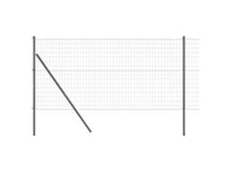 Conjunto 1 Cerca Externa Vidaxl Cinzento Aço (10 X 1 M)