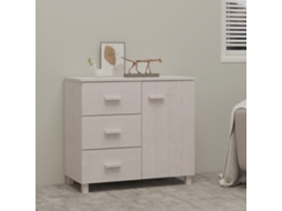 Vidaxl Aparador Hamar 90x40x80 Cm Pinho Maciço Branco