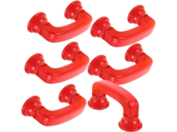 Conjunto de 6 Telefones Sussurrantes Educativos de Plástico Vermelho CHABERLU