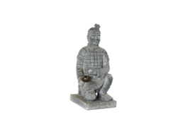 Figura Decorativa HOME ESPRIT Cinzento claro Oriental Guerreiro 39 x 35 x 78 cm 33 x 34 x 76 cm