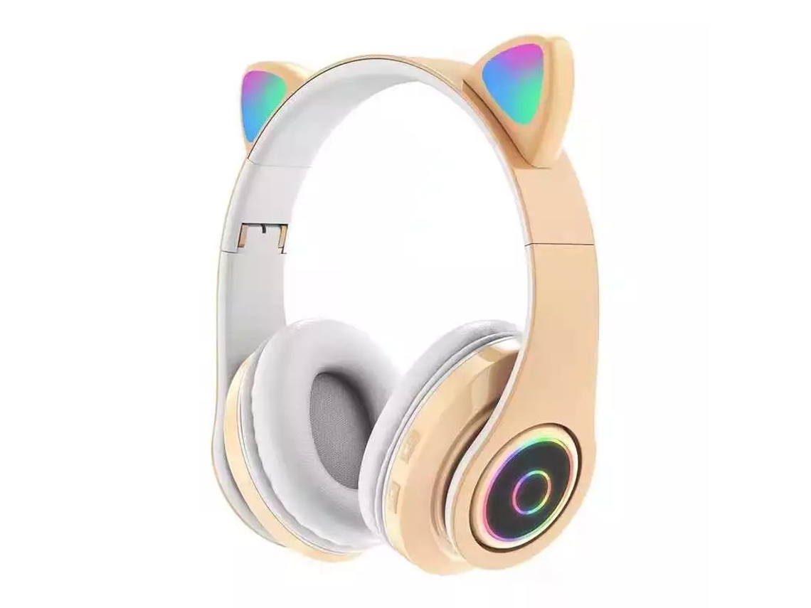 Fones De Ouvido Infantis, Bluetooth 5.0, Microfone Inteligente Com Cancelamento De Ruído, Amarelo