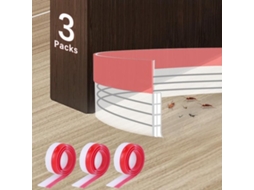 Fita de vedação para portas de 3 camadas - Fita flexível - Isolamento acústico - Resistente ao vento - Impermeável - Silicone/Acrílico 100x5x0,5cm - Tela sensível ao toque