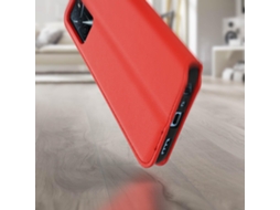 Capa Fólio Avizar para Oppo A16S Da Serie Elec Espaço de Armazenamento Vermelho