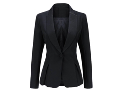2026 chaqueta de Traje Clásico para Mujer Con Cintura Slim Y Volante En El Bajo Con Un Botón