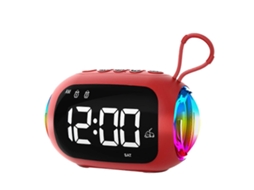 Despertador Rádio Fm Alto Falantes Bluetooth Luz Colorida Subwoofer, C Yunzii