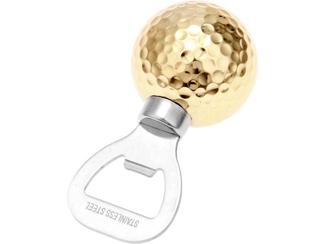 Abridor De Garrafas Cerveja Em Formato Bola Golfe, Utensílio De Cozinha Criativo E Divertido Para Bebidas, Aço Inoxidável Branco E Dourado