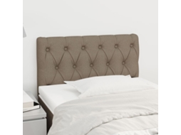 Vidaxl Cabeceira De Cama Tecido 80x7x78/88 Cm Cinzento-acastanhado