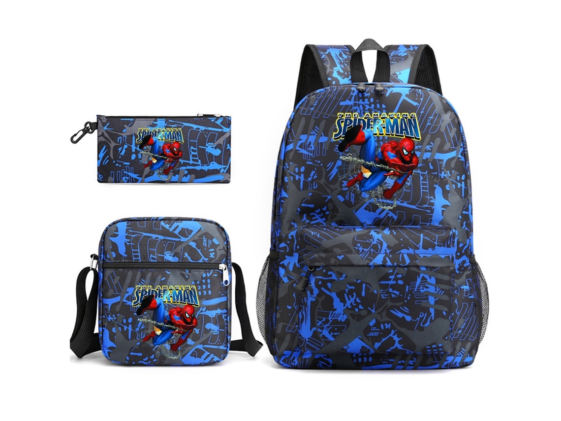 Conjunto de 3 Peças Mochila Escolar Homem aranha, Ideal para Crianças, Educativo, Durável STELASPLEN