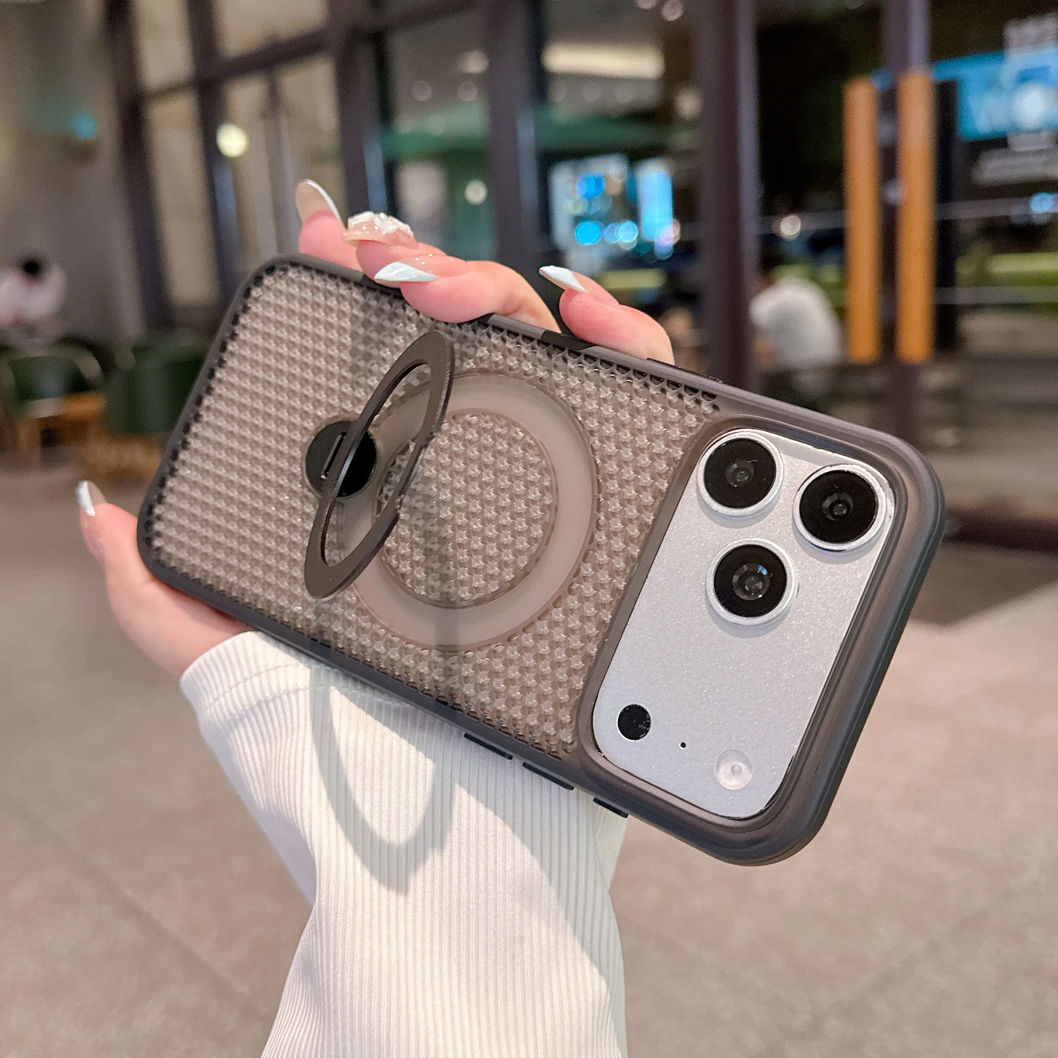 Capa De Celular Com Suporte De Resfriamento Em Tela (iphone 16 Plus)