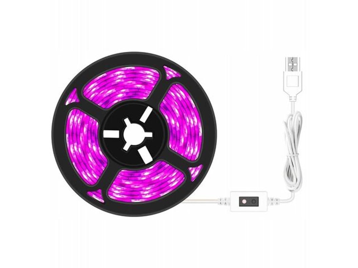 Luz De Crescimento Led Inteligente À Prova D'água Com 2 Metros, Fita Flexível Para Plantas Vegetais