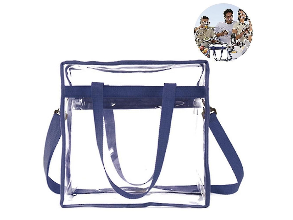 Bolsa Transparente Aprovada Para Estádios, Com Zíper E Alça Transversal