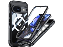 Capa Robusta Para Google Pixel 10/10pro Proteção 360, À Prova De Choque, Poeira Preto Panoona