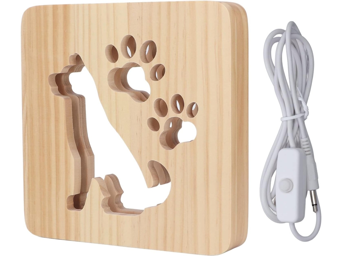 Luz Noturna Infantil Com Design Vazado De Cachorro Fofo, Light
