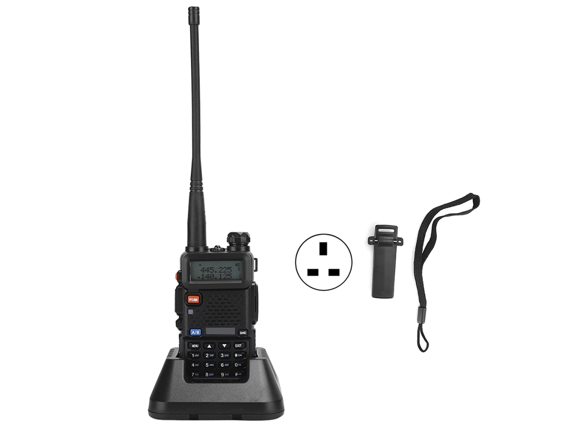 Aetheria rádio de Mão Bf Uv5r 8w Banda Dupla Transceptor Walkie Talkie com Bateria Integrada