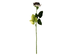 Flor Artificial de Rosa Preto e Branco, 43cm, Estilo Escuro LAXISCREED