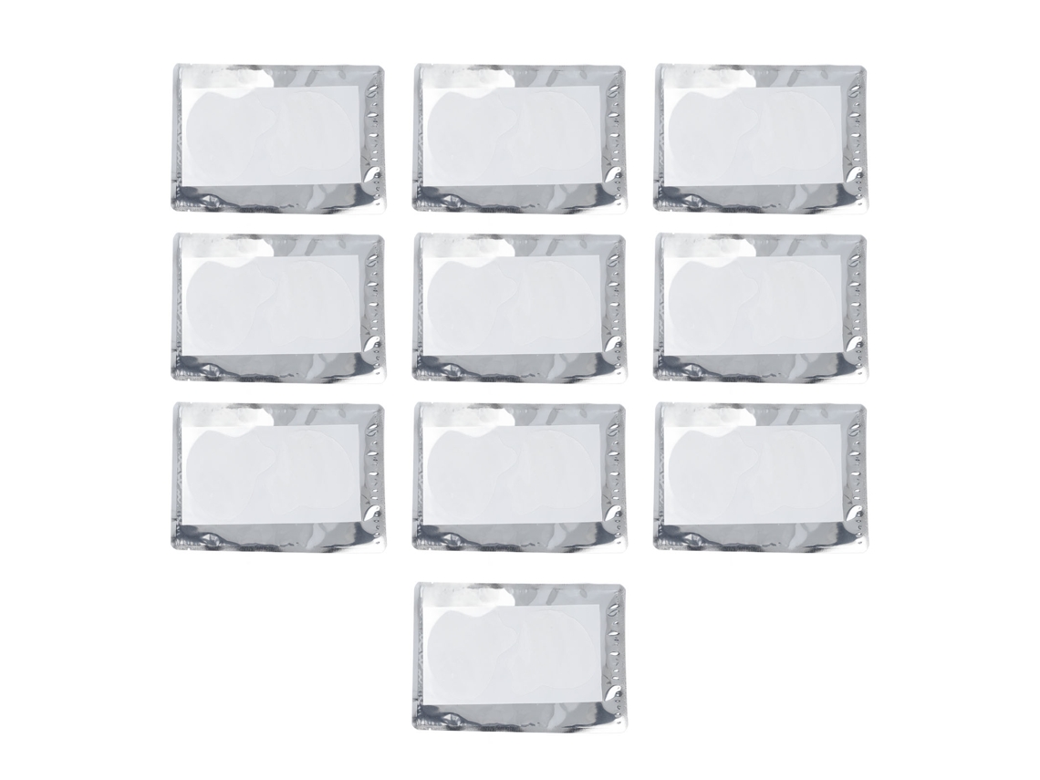 Pacote com 10 adesivos de hidrogel para rugas de bochecho e cravos nasolabiais, suaves para o rosto, ideais para salões de beleza.