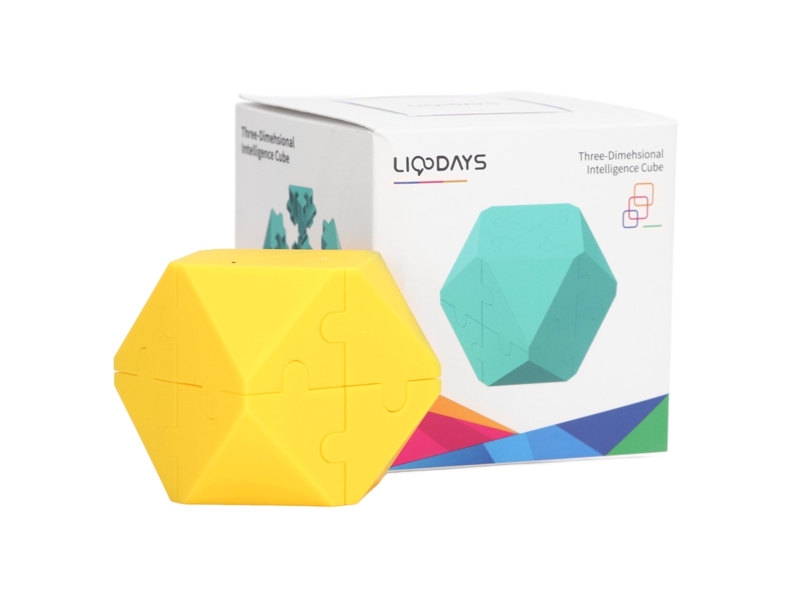 Mali brinquedo de Quebra cabeça Lógico 3d Abs para Crianças Educativo Alivia Estresse Presente Aniversário Amarelo