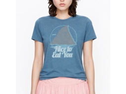 Rockinstone Jaws Movie Nice To Eat You Heather Indigo Adult T-shirt Size:s