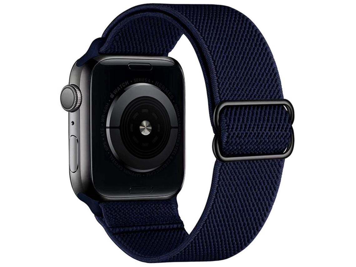 2026 cinto de Relógio Elástico de Náilon Ajustável para Iwatch Azul