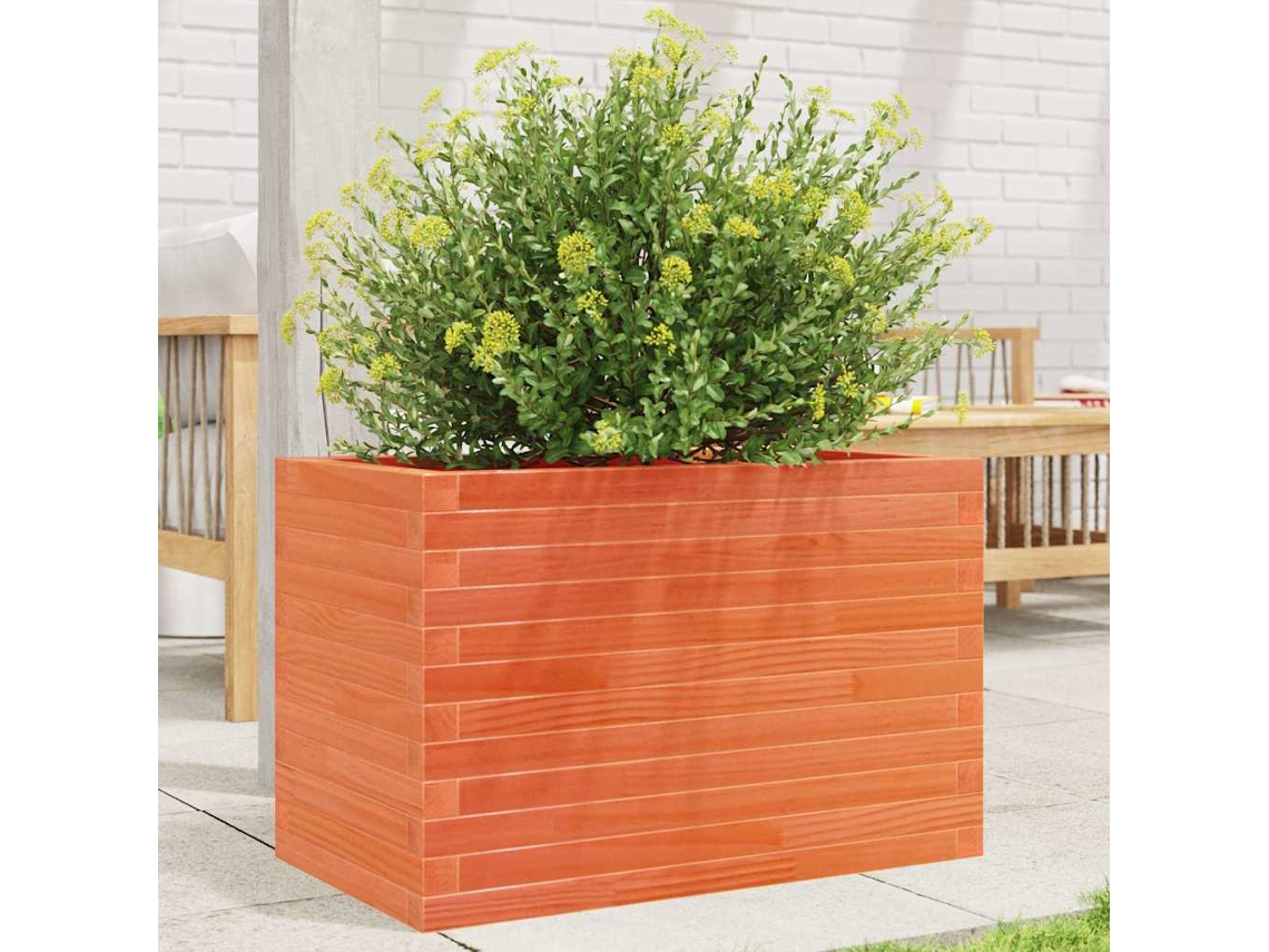 Vidaxl Vaso/floreira De Jardim 70x40x45,5 Cm Pinho Maciço Castanho Mel