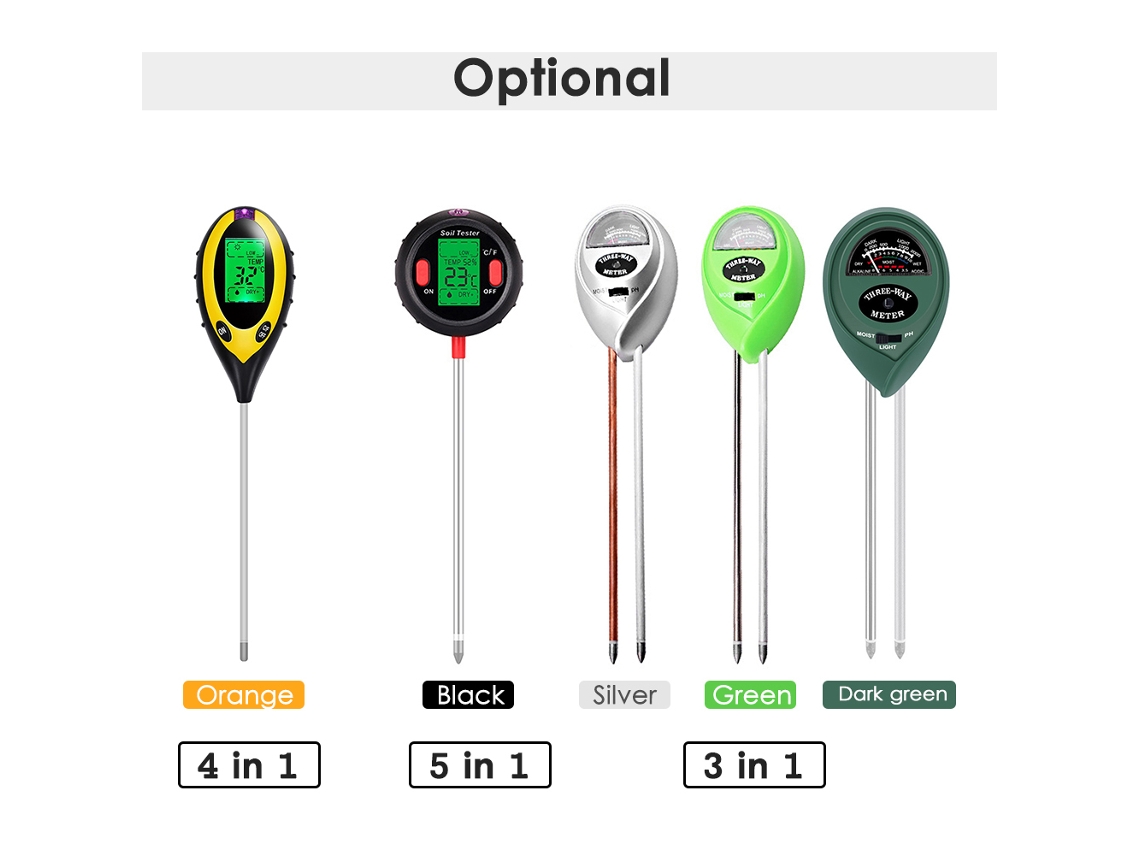 Tester de Solo YURU com tela LCD retroiluminada para jardim, horta, plantas | S/MARCA