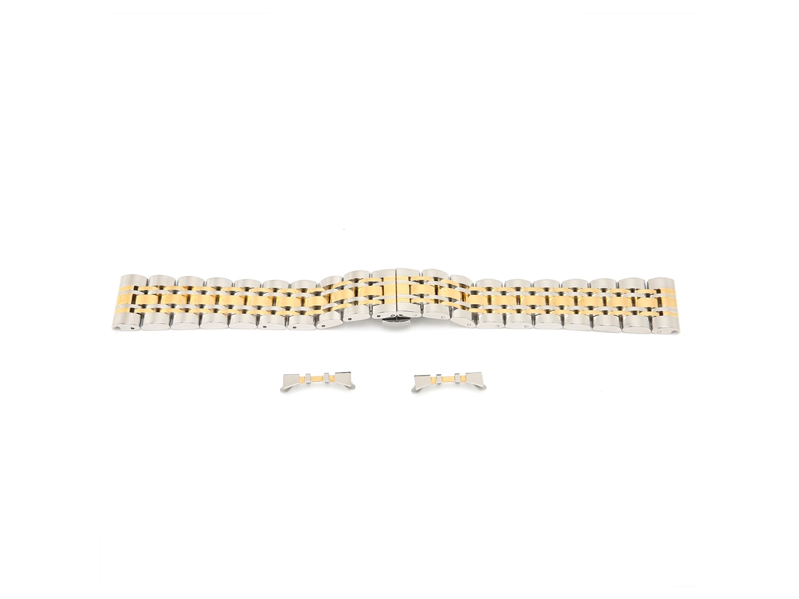 Pulseira de relógio ajustável de aço inoxidável de 21 mm - Acessório de substituição