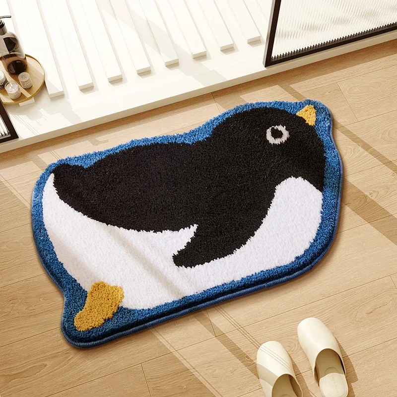 Tapete De Banheiro De Pelúcia Com Desenho De Animal Fofo (estilo 3, 50x80cm), Tapete Decorativo Para Casa.