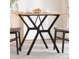 Vidaxl Mesa De Jantar Estrutura Em Y 90x90x75 Cm Pinho E Aço