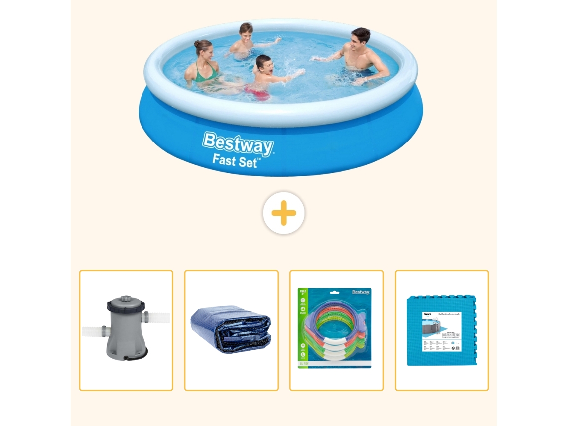 Bestway Piscina Bestway Fast Set Redonda - 366x76 Cm - 5-peças S229