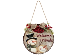 Laxiscreed Decoração De Natal Em Madeira De Buxo, Caixa 32x32x2cm Para Ambientes Festivos
