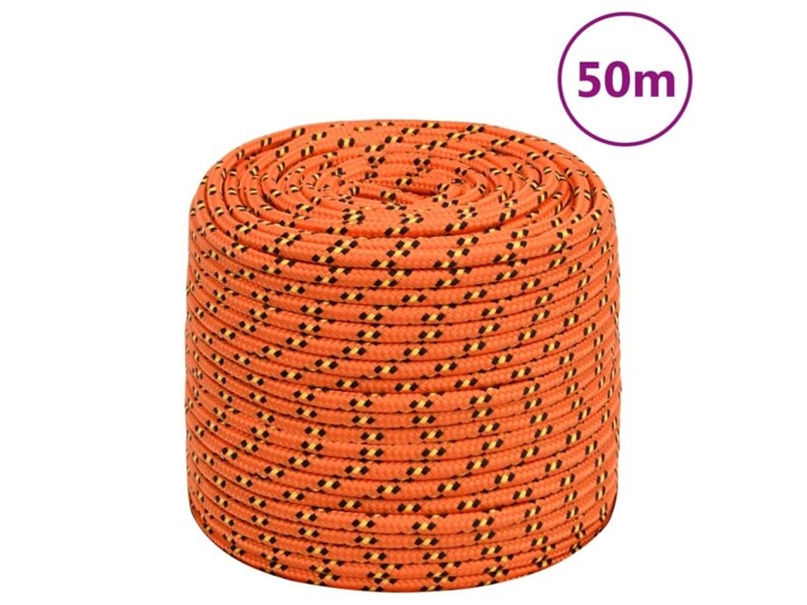 Corda Náutica Laranja, 6 Mm, 50 M, Polipropileno AQUAFORGE