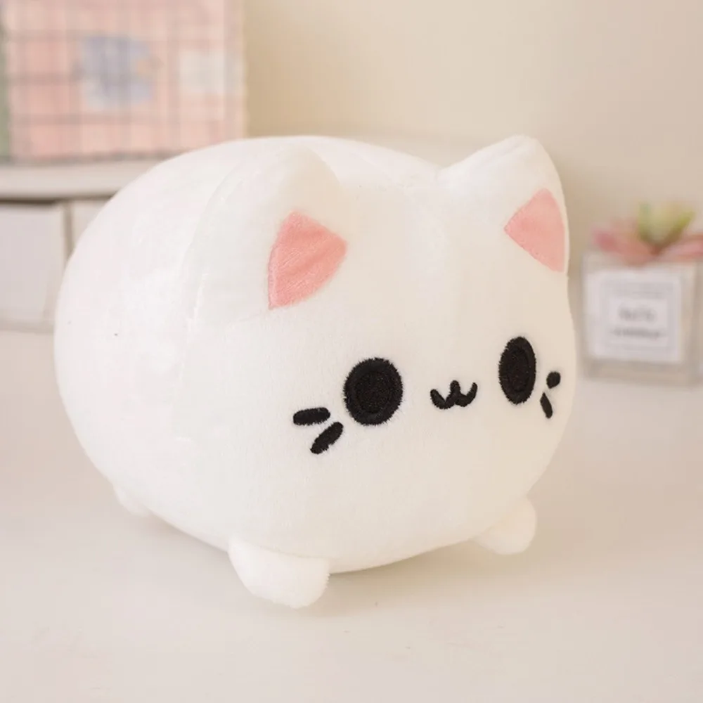 (branco) Pelúcia, Gatinho Fofo De Desenho Animado, Adorável Gato