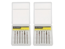 12 Peças De Brocas Para Furadeira De Unhas Diamante Com Cabeças Rotativas Para Lixamento, Polimento E Reforma De Unhas